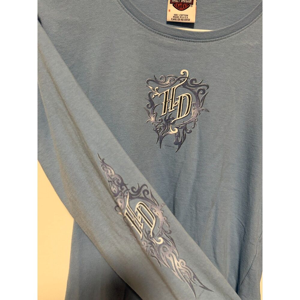 Harley-Davidson, Light Blue Long-Sleeve - Picture 2 of 4